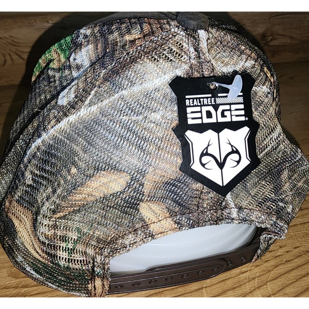 Whitetails Unlimited Trucker Hat Men's OSFA Brown Realtree Edge Camo Snapback - Picture 8 of 10